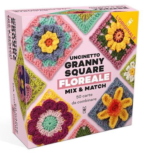 Uncinetto Granny Square floreale. Mix & match. Con 50 carte da combinare