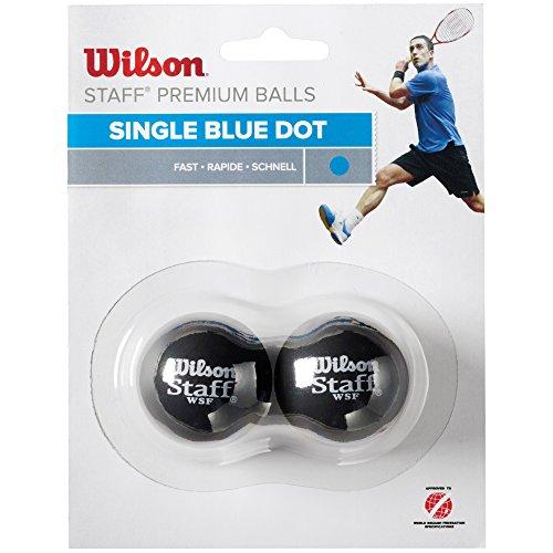 Wilson Staff, Pallina da Squash, Confezione da 2, WRT617500 Unisex, Blu, Taglia Unica