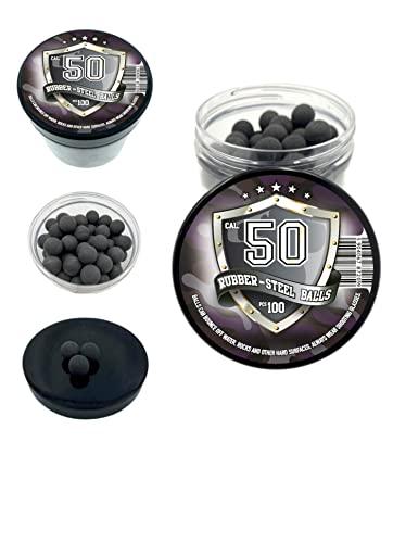 100 x Rubber Steel Balls in 50 cal. - Sfere in acciaio da 100 pezzi per pistole da addestramento per la difesa domestica in calibro 50 (ORIGINAL LOOK)