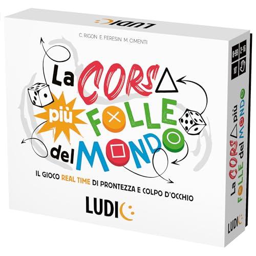Ludic La Corsa Più Folle del Mondo Il Gioco Real Time di Prontezza e Colpo d'Occhio IT59124 Gioco Di Società Per La Famiglia Per 4-8 Giocatori Made In Italy