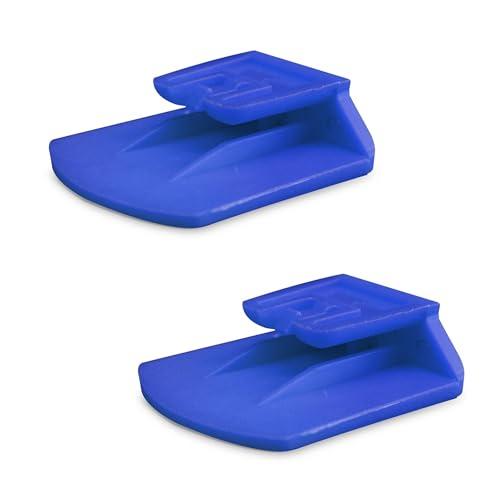 Set 2 Pezzi Supporto Telepedaggio Auto Compatibile con Dispositivo Telepass® e MooneyGo® – Clip Universale da Parabrezza o Cruscotto, Fissaggio Rimovibile e Antiscivolo - 6 Colori Disponibili (Blu)