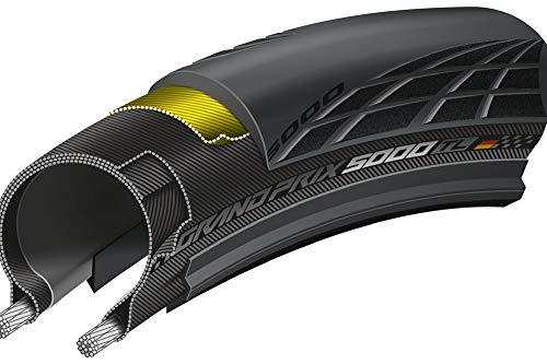 Continental Pneumatico da bicicletta unisex per adulti Grand Prix 5000 senza camera d'aria, nero, 28
