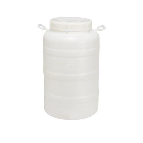 Ecoplast | Fusto in Plastica a Bocca Larga con Guarnizione e Tappo, Rubinetto non Incluso, Capienza 50 Lt, Colore Neutro, ø355x625