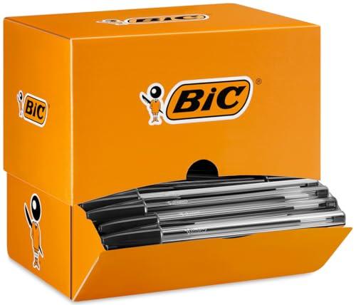 BIC Cristal Original, Penne Nere a Sfera, Punta Media (1 mm), Confezione 150 Unità, Cancelleria Ufficio e Business 