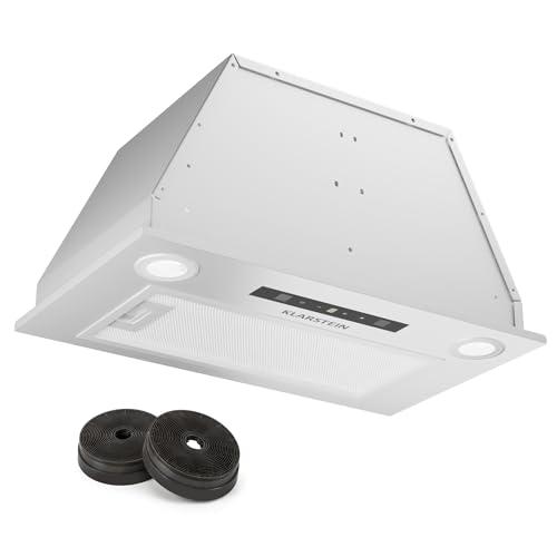 Klarstein Cappa Aspirante a Incasso, Cappa Cucina con Filtro, Cappa Aspirante Cucina in Alluminio, Cappa Incasso con Flusso d'Aria 439m³/h, Illuminazione LED, Timer, Cappa Aspirante Filtrante
