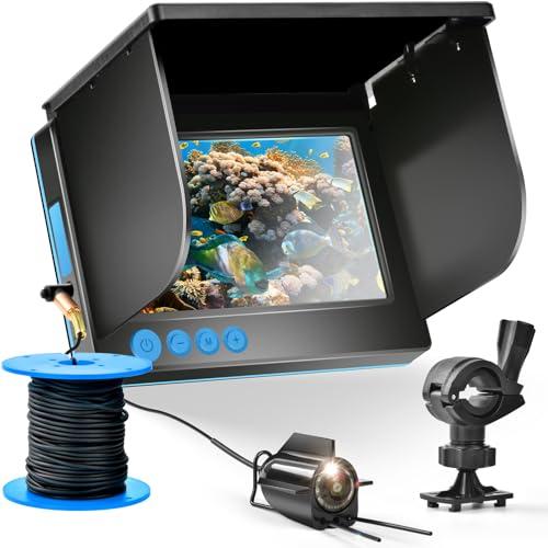 Fishfinder, fotocamera subacquea, Ecoscandaglio da visione notturna a infrarossi grandangolo, Host IP65, impermeabile, telecamera subacquea con display IPS da 5 pollici per ghiaccio, fiume e barca