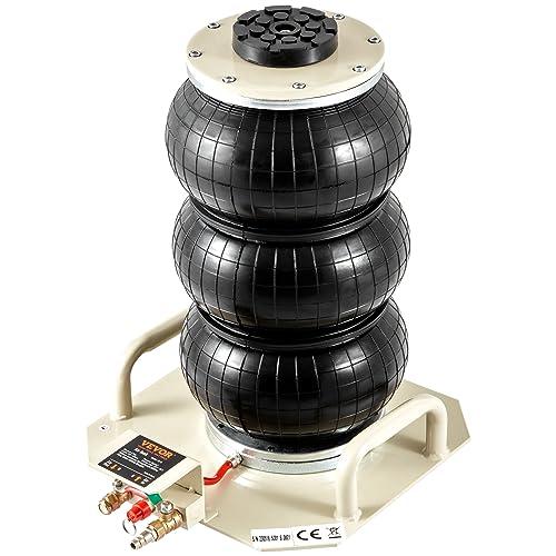 VEVOR Martinetto Pneumatico 3 Tonnellate Sollevamento 140-450 mm Martinetto Pneumatico 0,8-1,0 MPa, Martinetto Portatile 3 Cuscini d'Aria per Riparazione Auto Manutenzione SUV Pickup Officina Garage