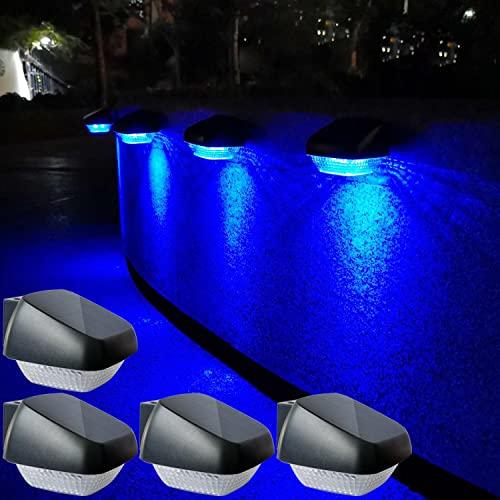 Soslina Luce Solare LED Esterno, 4 Pezzi Luci Solari per Esterni IP65 Impermeabile Lampade Solare da Parete, Lampada Esterna per Giardino, Recinzione