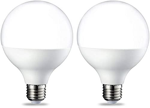 Amazon Basics - Confezione da 2 lampadine a LED, con attacco Edison E27, piccole, a globo G93, da 7 W (equivalenti a 60 W)