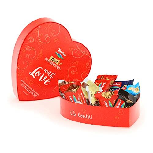 Loacker, Best of Moments with Love, Edizione 2024, Mix Bontà di 9 Delizie Assortite di Wafer e Cioccolato, Idea Regalo per Natale, Confezione Regalo da 101g