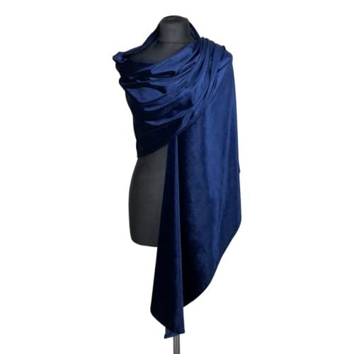 Stole donna velluto scialli vestito da sposa nuziale poncho blu marine