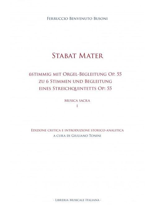Stabat mater. 6stimmig mit Orgel-Begleitung Op. 55 Stabat Mater zu 6 Stimmen (2 Sopran, Alt, Tenor und 2 Bässe) und Begleitung eines Streichquintetts ... Viola, Violoncell und Contrabass)... (Vol. 1)