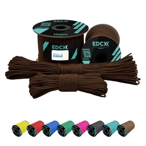 EdcX 2 mm Nylon Paracord 275 (15, 30, 50 And 100 m)– 100% Nylon Rope, 3-Strand Cord, Nylon Cord 2 mm in Many Colours (Chocolate, 30 m)