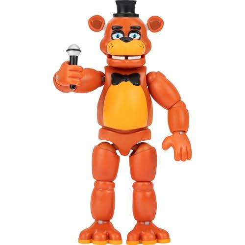 Five Nights at Freddys Classic Freddy - Figura articolata da 12,7 cm, con funzione Jumpscare e occhi che si illuminano al buio