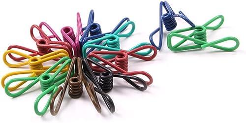 Mollette per vestiti antiscivolo, 30 mollette for bucato mollette for bucato clip for asciugamani clip colorate in filo di acciaio in PVC clip multiuso supporti compatibili con stendibiancheria