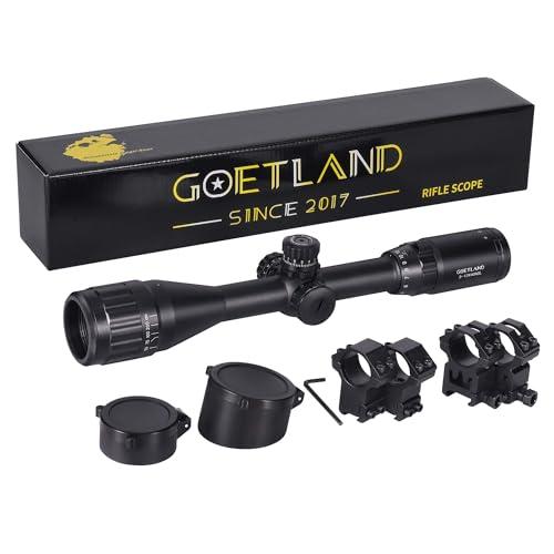 Goetland 3-12x40 AO Cannocchiale da Puntamento Pistola Green & Red Dot Reticolo Illuminato Softair con Anelli di Montaggio