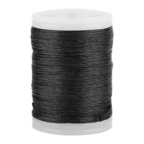 KIMISS Corda per Arco Bcy Filo per Servire Fibra di Nylon 400D 120M Corda in Nylon Resistente Filo per Servire Corda per Arco Forniture per Tiro con L'Arco (Nero Bianco) (Nero)