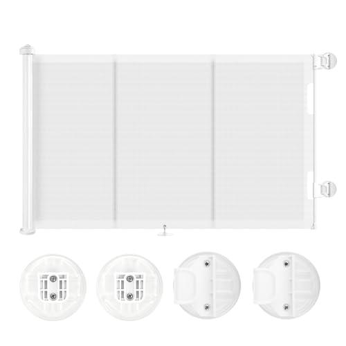 Griglia di protezione per scale estensibile senza foratura, 0-150 cm Porta retrattile e cancelletto per bambini e animali domestici, per griglia per scale, porte, corridoi