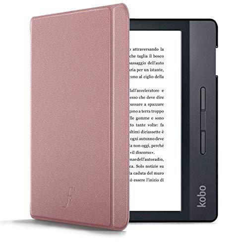 Forefront Cases Custodia per Kobo Libra H2O - Custodia Protettiva Magnetica per Kobo Libra H2O (Modello: 2019) - Smart Auto Sveglia Sonno Funzione - Sottile, Leggero Cover - Oro Rosa