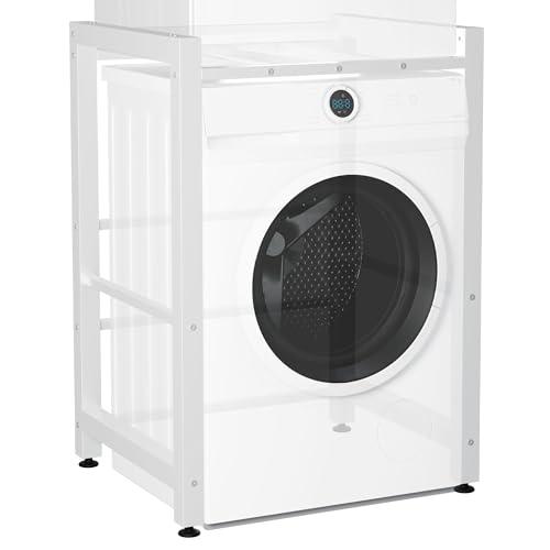 CLP Scaffale per Lavatrice Medina I per Un Massimo di 2 elettrodomestici I Sovrastruttura in Acciaio, Colore:Bianco