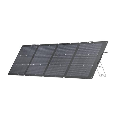 Pannello solare portatile da 220 W EcoFlow di ultima generazione, design bifacciale, cella di tipo N con efficienza di conversione fino al 25%, con cavalletto regolabile, impermeabilità di grado IP68