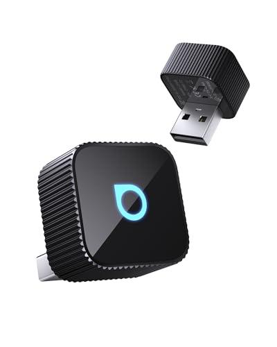 OTTOCAST MINI 3.0 Slim 2025 Adattatore CarPlay Wireless, 2-in-1 per iPhone & Android Auto, Converte CarPlay e Android Auto cablati in modalità senza fili, Connessione rapida in auto, MINI Cube Nero