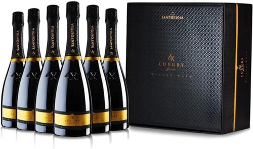 Sant'Orsola - Prosecco D.O.C. Brut Millesimato LX in Box, da Uva Glera, Gusto Secco con Note Fruttate, 6x750 ml