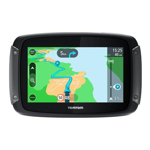 TomTom Rider 50 Navigatore Satellitare per Moto (Mappe Europa 24 Paesi, Percorsi Tortuosi e Collinari Dedicati alle Moto, Aggiornamenti tramite Wi-Fi, 3 Mesi di Tutor e Autovelox)
