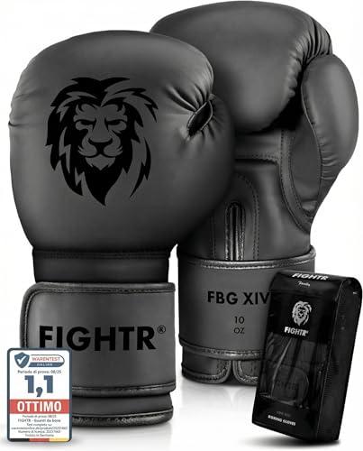 FIGHTR® Guantoni da Boxe – Massima Protezione e Stabilità | Guanti per Boxe, MMA, Muay Thai e Kickboxing | Taglie 8–16 oz, Include Borsa per il Trasporto