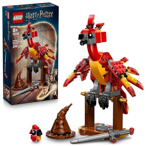 LEGO Harry Potter Fanny: la Fenice di Albus Silente Giocattolo - Set Play & Display con Figura di Uccello - con Cappello Parlante e Spada di Grifondoro - Regalo per Bambine e Bambini da 8 Anni - 76448