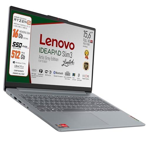 Lenovo, pc portatile Notebook, AMD Ryzen 5 5625U, 6 Core, Ram 16Gb, Display IPS FHD 15,6