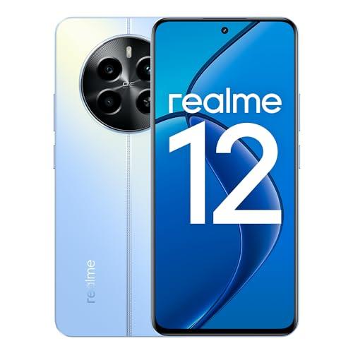 realme smartphone 12 4G 8+128 GB, SUPERVOOC da 67 W, Processore Snapdragon 685, Display AMOLED da 120 Hz, Fotocamera Sony LYT-600 OIS, Batteria di lunga durata da 5.000 mAh, Skyline Blue(no adapter)