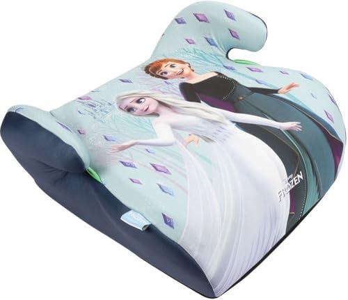 Disney Seggiolino Alzabimbo Frozen per la sicurezza delle bambine con altezza da 125 a 150 cm con grafiche di Elsa e Anna su fondo azzurro