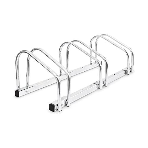 KOMBO - Rastrelliera Portabici 3 Posti in Acciaio Zincato per Ruote fino a 28