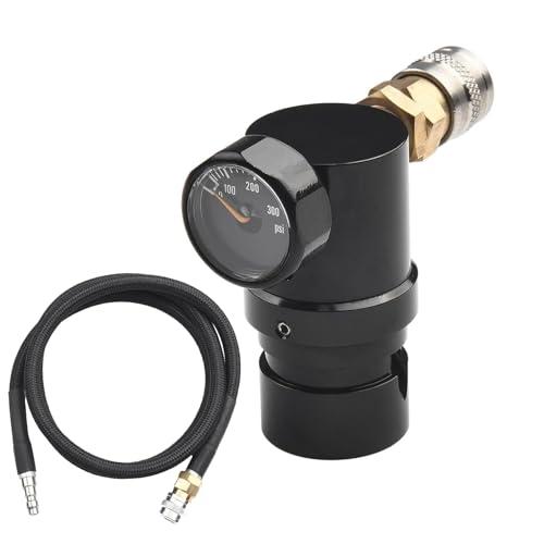 PCP Compressore d'aria regolatore del serbatoio dell'aria HPA Micro MR, con accoppiatore US Foster W/tubo remoto 2000psi manometro, pressione di uscita 40PSI-200PSI per paintball regolatore del