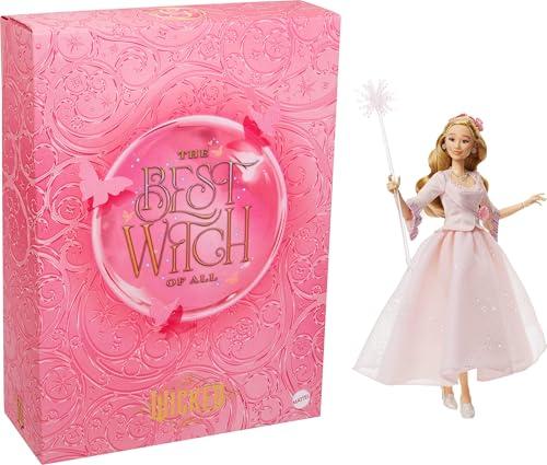 Mattel Universal Wicked: For Good - Glinda nella sua bolla, bambola in esclusiva Amazon con abito rimovibile e look ispirato al film, giocattolo da collezione in confezione speciale, JFM11