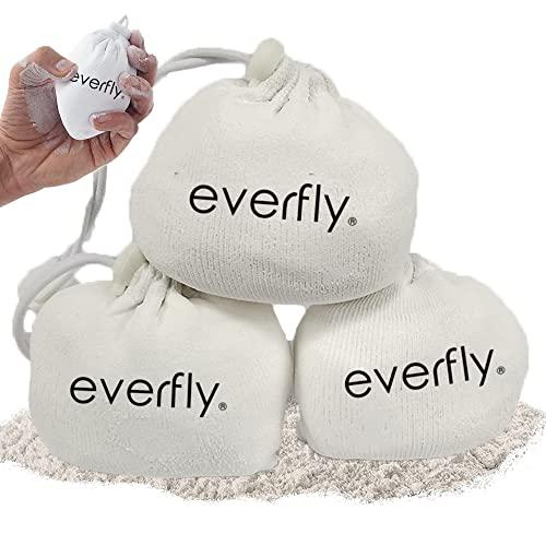 Everfly Magnesite in Polvere - 3x60gr - Chalk Bag - Gesso in Polvere - Crossfit Arrampicata Calisthenics Sollevamento Pesi Tennis Padel Palestra Pole Dance Ginnastica Artistica - Dry Hands Grip