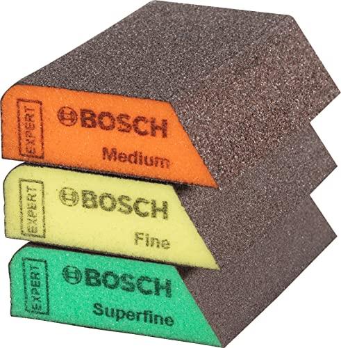 Bosch 3x Blocchi Expert S470 Combi (69 x 97 x 26 mm, Grana Media/Fine/UltraFine, Accessorio Levigatura Manuale), 3 x S470 Combi