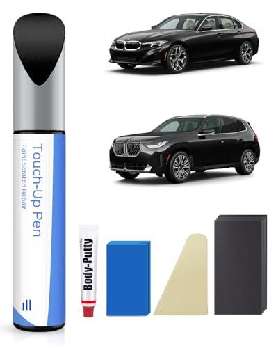 668 Black II - Kit di penne a vernice per BMW 1/2/3/4/5/6/7 Series/Alpina-B7/i4/M3/M5/M6/X1/X2/X3/X4/X5/X6/X7/Z4, corrispondenza esatta per chip e graffi