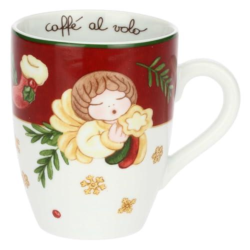 THUN, Mug con Decori in Porcellana, Collezione Sorprese di Natale, Mug da Collezione, Idea Regalo per Natale, Capacità 350 ml, Ø 8,4 cm