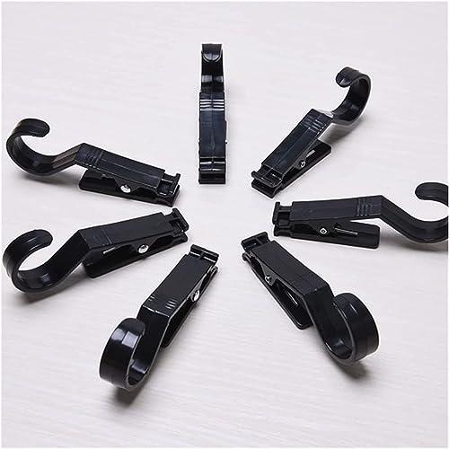 EFARMA Mollette per Vestiti Antiscivolo, 10 pz Super Morsetto Forza Mollette Asciugamano Calzini Appesi Pioli Molletta di Plastica Nero Lavanderia Grucce Negozio Tendaggi Clip