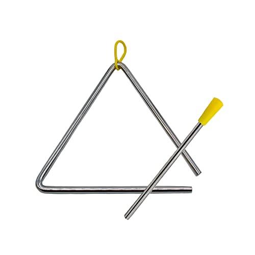 TRIXES Triangolo strumento musicale da 10,2 cm – Gioca insieme a strumenti a percussione come tamburo, campane, xilofono, maracas, glockenspiel – Adatto per adulti, bambini – Set di giocattoli