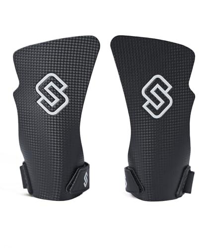 STMN Fitness-Paracalli CARBON Free Black|Grip Ultra Resistente Texture Carbon| Magnesite|Protezione Mani per Cross Training, Calisthenics, Sbarre Ruvide e Classiche, Anelli,Uomo Donna (S-M)