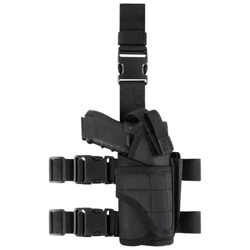 flintronic Fondina Tattica per Gamba a Goccia, Goccia Gamba Fondina, Regolabile Fondina Pistola, Destra Pistola Attrezzature, per per Softair Caccia Tiro Cosplay