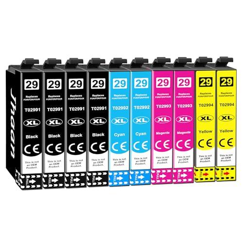 Jhaan 29XL Cartucce d'inchiostro Compatibili con Epson 29 XL per Cartucce Epson XP-352 Expression Home XP-235 XP-245 XP-247 XP-255 XP-257 XP-332 XP-335 XP-342 XP-345 XP-355 (10 Pack)