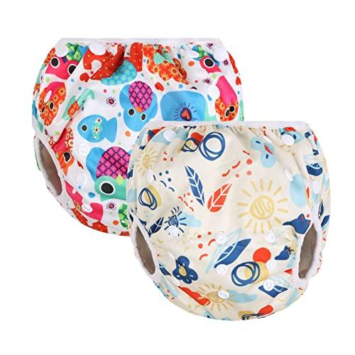 Vicloon Bambino Bambini Nuotare Pannolini, Pannolini Lavabili Pannolini da Nuoto, Pannolini Lavabili a Vita Alta in Poliestere, Costume Piscina Riutilizzabile Costumi per Bambini