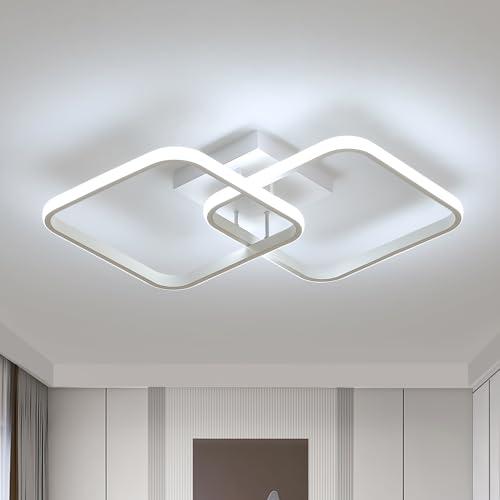 Osairous Plafoniera LED Soffitto 42W 4700LM, Lampada da Soffitto Quadrata Moderna Bianco, Plafoniera in Acrilico per Camera da Letto Soggiorno Cucina Studio Ufficio, 6500K Luce Bianca Fredda, 64CM