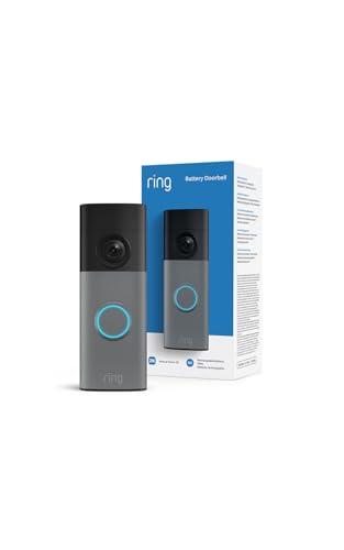 Ring Videocitofono a batteria (Battery Video Doorbell) (ultimo modello) | Campanello telecamera | Retinal 2K | Zoom 6x | Batteria integrata | Prova gratuita di 30 giorni del piano di abbonamento Ring