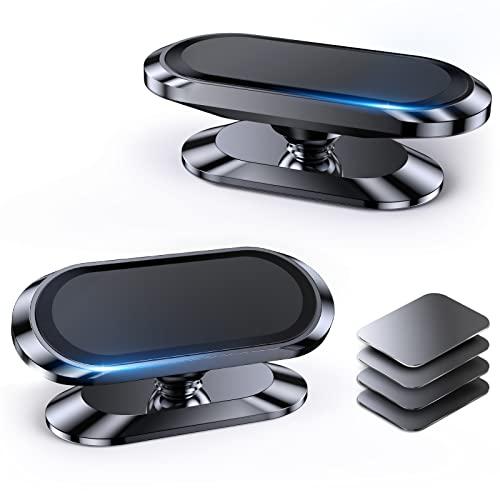 Coolpow Supporto Magnetico Cellulare Auto [2 Pezzi] Calamita per Cellulare Auto [360° Rotazione] Supporto Telefono Magnetico con Placche Metallo Per iPhone 17 Pro/16/15/14/13, Samsung e Smartphone