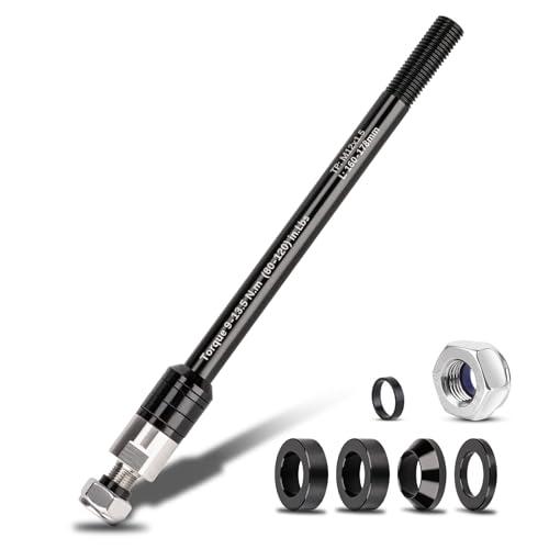 LMYSUFI Adattatore per asse inseribile M12 X 1,5 mm 160-178 mm per rimorchio bicicletta, lunghezza asse regolabile
